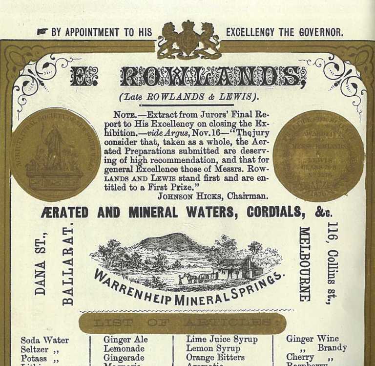 E Rowlands advertisement