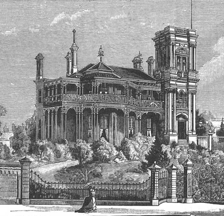 Sketch of William Bailey’s Mansion in its heyday (detail). Taken from Victoria and Its Metropolis Volume IIA: Country Districts. 